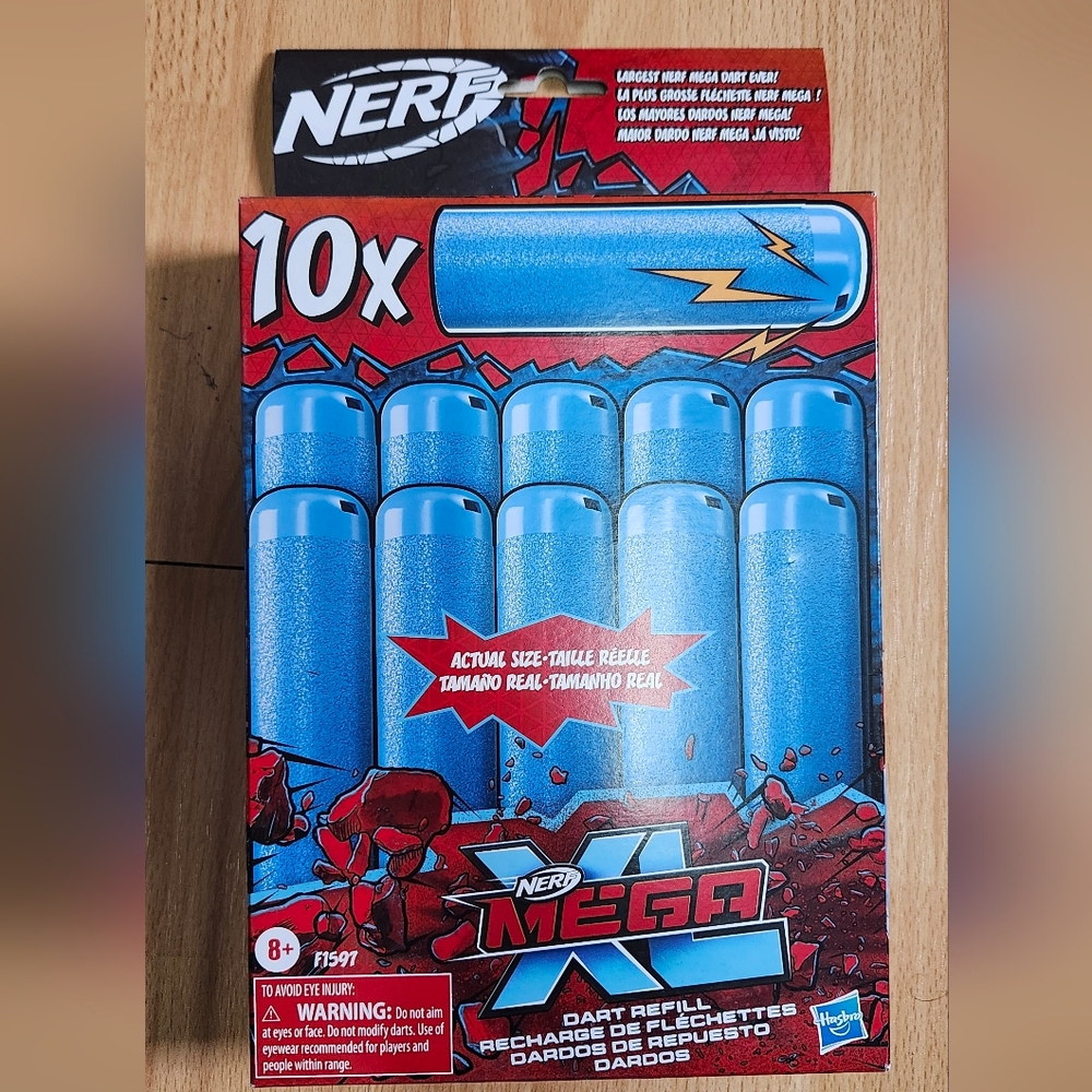10x Blue Nerf Mega XL Darts Refill Brand New In Box Kids Toys